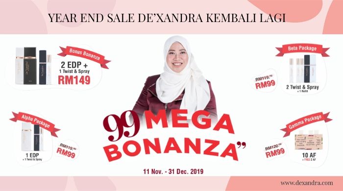 Year End Sale De’Xandra Kembali Lagi! Kini Dengan Harga Promosi & Hadiah Yang Super Awesome!!!